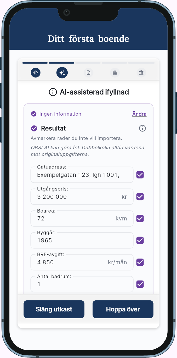 AI-assisterad ifyllnad av bostadsdata